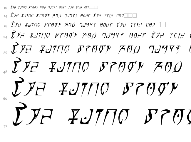 Daedra font waterfall